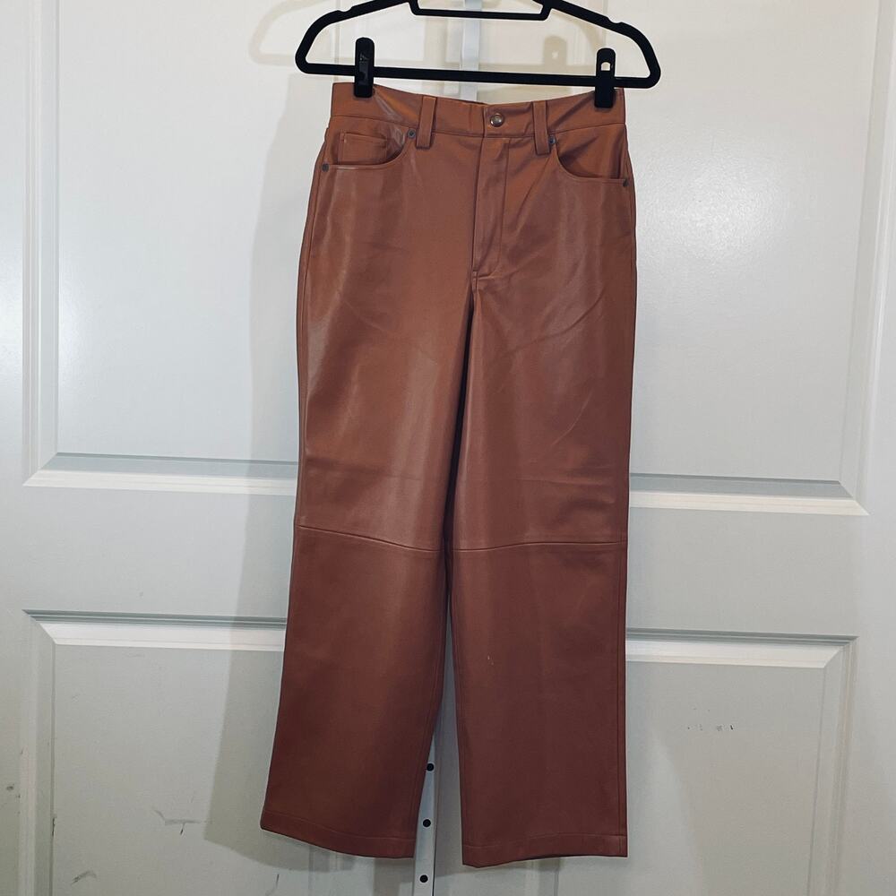 Blank NYC The Baxter Faux Leather Pants - Women Size 29 - Cognac